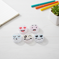 Étui à lentilles de contact portable mini, mignon, coloré et simple, avec miroir, pour emballage cosmétique personnalisé