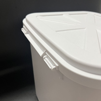 Barils en plastique de haute qualité, seaux, fûts de grande capacité avec couvercle, poignée personnalisée, seau en plastique de 25 kg, seau en plastique de 25 litres