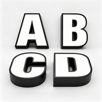 Lettres lumineuses 3D à LED pour enseigne de magasin, logo de façade pour la publicité et la décoration des commerces