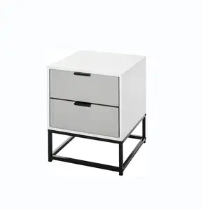 High Quality Heavy Duty Creative Nightstand Cream Night Stand Japanese Corner Wood Grey Bed Side Contemporary Bedside Table