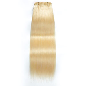 Extensioni per <span class=keywords><strong>capelli</strong></span> a clip senza cuciture, <span class=keywords><strong>7</strong></span> pezzi, 120g, <span class=keywords><strong>colore</strong></span> biondo, 100% <span class=keywords><strong>capelli</strong></span> cinesi, grado 10A 12A, pronte per la spedizione, a doppia tessitura. - Product Image 4