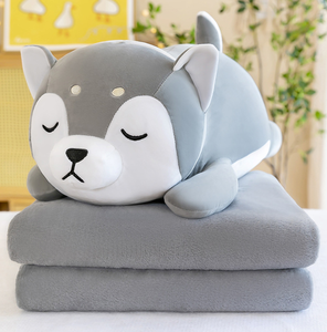 Felpa <span class=keywords><strong>Shiba</strong></span> <span class=keywords><strong>Inu</strong></span> sirena muñeca almohada dibujos animados almohada manta 2 en 1 funda de almohada Manta - Product Image 5