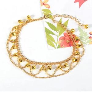 Tobilleras de acero inoxidable, venta al por mayor, tobilleras impermeables sin deslustre para pies, tobilleras con borlas para danza del vientre con campanas - Product Image 2