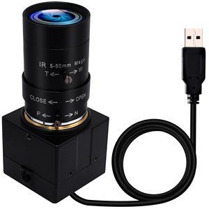 Elp 4k Webcam imx415 với microphone Hướng dẫn sử dụng Zoom 5-50mm Ống kính tốc độ cao 30fps biến tập trung USB âm thanh video máy tính máy ảnh - Product Image 1