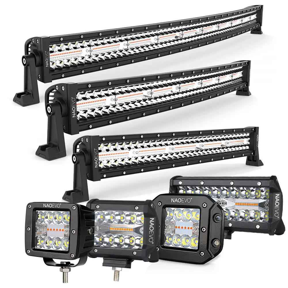 NAO fabrika fiyat 4 inç Led ışık çubuğu Barra Led 4X4 Off Road kamyon ışığı araba 12V 24V çalışma ışığı offroad Amber Led ışık çubukları