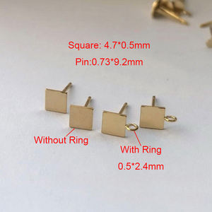เครื่องประดับสุดหรูต่างหูเม็ดเดี่ยวรูปหัวใจขนาดเล็กสีทอง14K ยาว3.5มม. สำหรับผู้หญิงเด็กผู้หญิง - Product Image 6