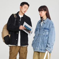EJ-004 unisexe Style surdimensionné Denim veste de luxe femmes Jeans vestes logo Patch mode vestes hommes