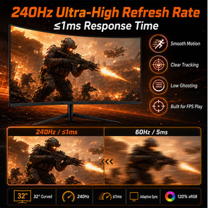 Moniteur LCD économique de 32 <span class=keywords><strong>pouces</strong></span>, 240 Hz, écran de bureau professionnel, Full HD 1080p, ports VGA et HDMI, écran d'ordinateur <span class=keywords><strong>pas</strong></span> <span class=keywords><strong>cher</strong></span> pour étudiants - Product Image 3