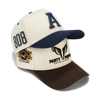 Gorra de Béisbol de Algodón de 5 Paneles Personalizada de Alta Calidad con Logotipo Bordado en 3D, Gorras de Béisbol de Dos Tonos, Gorra Snapback