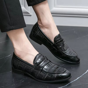 Mocassins en cuir véritable pour hommes, motif serpent et pour, chaussures habillées de bureau et de carrière, vente chaude, luxe - Product Image 4