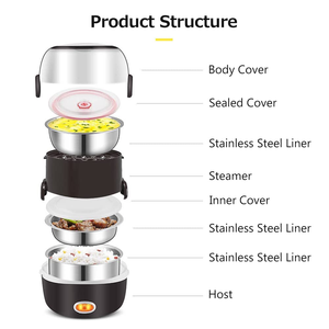 Cuisinière à riz électrique écologique 2L avec cuve intérieure en acier inoxydable, isolation multicouche, portable, mini, pour étudiants et usage domestique - Product Image 3