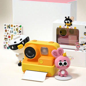 2024 2 pulgadas pantalla HD 48MP Cámara Vintage niños instantánea <span class=keywords><strong>Intax</strong></span> cámara de vídeo Digital con juguete imprimible térmico para niñas - Product Image 1