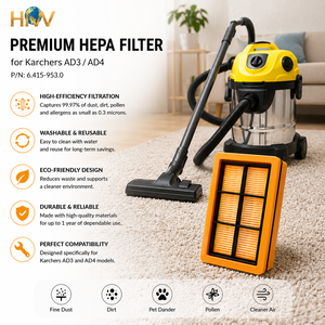 ไส้กรองฝุ่น HEPA แบบล้างทำความสะอาดได้ HNW สำหรับเครื่องดูดฝุ่น Karcher AD3 AD4 6.415 953.0 สำหรับใช้ในครัวเรือน มีบริการปรับแต่งได้ - Product Image 4