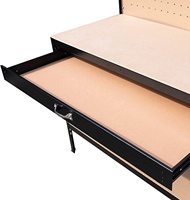 Table d'établi à cadre métallique en panneau perforé Armoire à outils en métal Stockage Garage Banc de travail Table d'opération avec tiroir