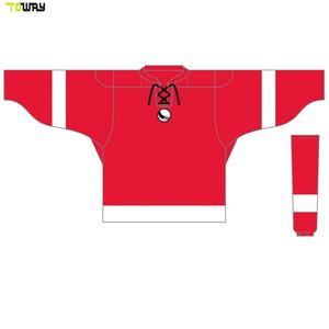 Maillots de hockey sur glace BETHERIVAL, blancs, taille 5XL, col en dentelle - Product Image 3