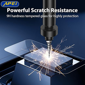 APEI Protezione Schermo in Vetro Trasparente 3D a <span class=keywords><strong>Copertura</strong></span> Totale 300C Ultra Sottile con Bordo Sottile e Armatura in Cristallo per iPhone 17 16 15 ProMax - Product Image 4