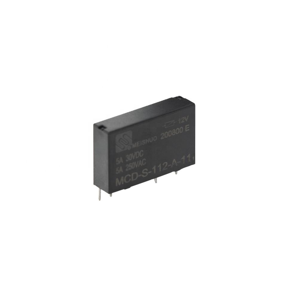 Meishuo MCD-S-112-A-11 Black 5A Normally Open AgNi Contact 1A 8PIN 12VDC 5V 12V 24V Signal Relay Sealed Electromagnetic Theo