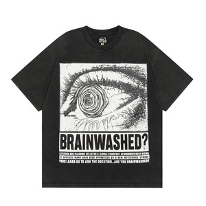 Camiseta Casual de Algodón para Hombre al por Mayor de Moda de Verano Talla Grande Hellstar en Negro con Diseño en Blanco e Impresión Digital - Product Image 4