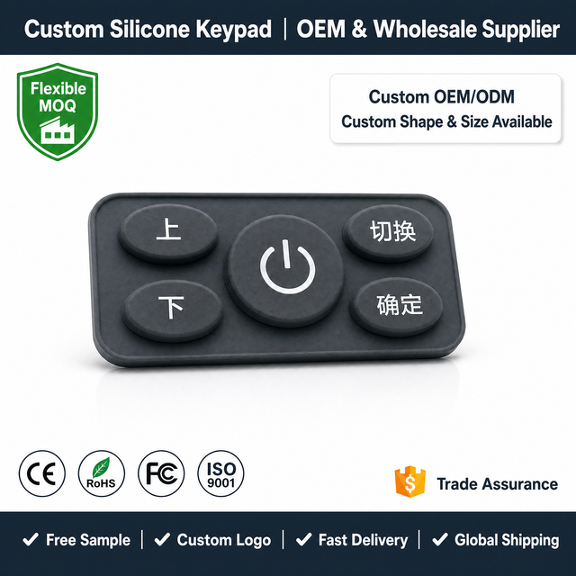 Custom Non-standard Rubber Remote Control Buttons and Audio Console Keys Wear-resistant Model ZY