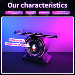 Mesa de DJ de Acero Inoxidable de Alta Calidad para Discoteca o Pub con Pantalla LED 3D, Barra de Luces y Soporte para Personalización - Product Image 3