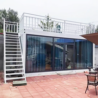Maison conteneur préfabriquée en acier respirante de 20 pieds, design moderne, pour bars, cafés et ateliers