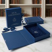 Boîtes à parfum personnalisées en papier avec ruban, fermeture magnétique, forme de livre, boîte en carton, emballage cadeau à rabat