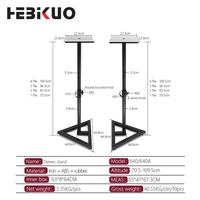 Support d'enceinte sur pied triangulaire HEBIKUO 640 pour home cinéma et studio