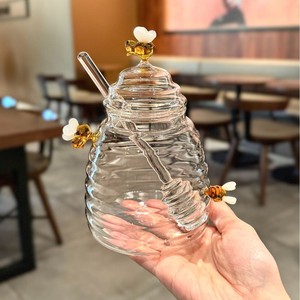 Pot en verre pour le <span class=keywords><strong>miel</strong></span> / Pot de rangement décoratif / Pots en verre pour le stockage - Product Image 2