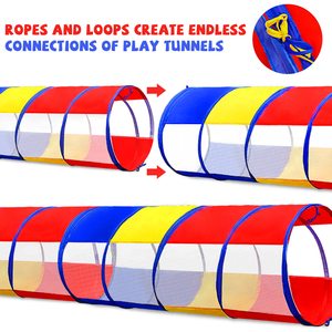 Túnel de juego para bebés de 1 a 3 años, fabricado en fábrica, tipo pop-up, para gatear, con actividades sensoriales, para interiores y exteriores. - Product Image 4