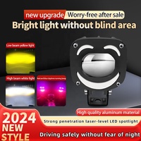 Feux de route à LED pour moto avec lentille Angel Eye, feux de conduite, feux de travail, feux antibrouillard, ampoule DRL pour voiture, camion, SUV ATY