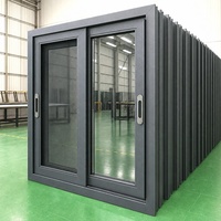 Fenêtres coulissantes en alliage d'aluminium sur mesure avec moustiquaire en acier inoxydable, design moderne coupe-vent pour hôtels et villas extérieurs
