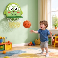 Concord Meilleure vente Mini panier de basket mural pour enfants en plastique avec tableau de scores électronique à motif animal de dessin animé, jeu de tir d'intérieur