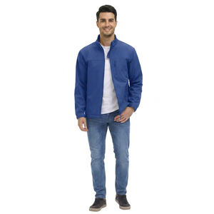 Veste Softshell d'hiver pour homme, design personnalisé, coupe-vent et imperméable, fermeture éclair, vêtements de travail avec col montant et position du logo sur le devant - Product Image 1