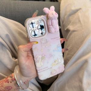 Per Apple 16 <span class=keywords><strong>Pro</strong></span> <span class=keywords><strong>Max</strong></span> custodia per cellulare bambola di coniglio <span class=keywords><strong>rosa</strong></span> in possesso di tulipani <span class=keywords><strong>iPhone</strong></span> 15 14 <span class=keywords><strong>13</strong></span> Plus Cover per telefono - Product Image 4