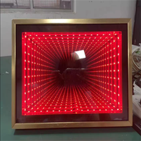 Tunnel led 3d personnalisé miroir infini mille couches abîme miroir couleur néon miroir infini