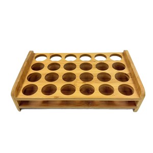 Estante de Bambú para Huevos 33.8x22.4x8cm con Divisiones para Conservación de Frescura, Uso en Cocina - Product Image 2