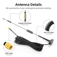 Passerelle IoT 4G LTE avec antenne 12dBi à gain élevé, base magnétique verticale, 700-2700MHz, connecteur fileté, compatible routeur, prise en charge OEM ODM personnalisée