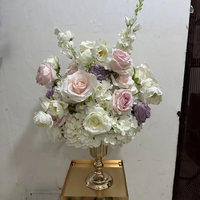 Bola Bunga Mawar Putih Pink 50cm Buatan Tangan Dekorasi Meja Natal Toko Hari Ibu Halloween Hari Valentine pajangan bunga