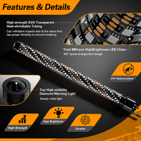 Luces LED Láser Tipo Antena Duraderas para Todoterreno 2026 con Control Remoto por Aplicación, Luces Láser sin Antena para UTV ATV RZR