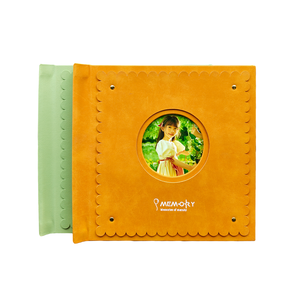 Livre de suivi de croissance de bébé de haute qualité avec couverture en PU/PP/métal et fenêtre – Journal <span class=keywords><strong>photo</strong></span> DIY couleur macaron mignon - Product Image 1