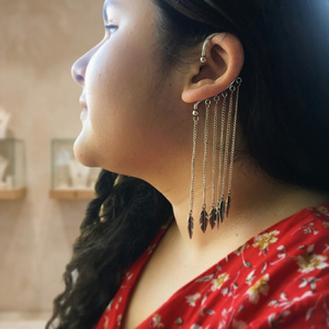Pendientes de cadena larga para mujer, aretes de latón dorado, Color liso, 2022 - Product Image 3