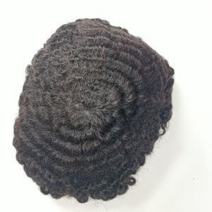 Prêt Expédition Grand Stock <span class=keywords><strong>Bouclés</strong></span> Tout PU Dentelle <span class=keywords><strong>Cheveux</strong></span> Patch Perruques Noir Hommes Toupet pour <span class=keywords><strong>Homme</strong></span> Afro <span class=keywords><strong>Cheveux</strong></span> Prothèse Avec Des <span class=keywords><strong>Cheveux</strong></span> Indiens - Product Image 2