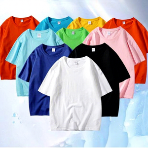 T-shirt en coton tricoté à manches courtes et col rond pour homme, couleur unie, idéal pour l'extérieur, prix réduit, collection été - Product Image 1