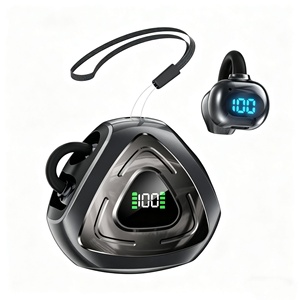 K01 K02 K03 TWS Wireless Open Ear Bone Conduction Headphones Low Latency <b>Gaming</b> Headset LED Digital Display Touch <b>Control</b> - Product Image 1