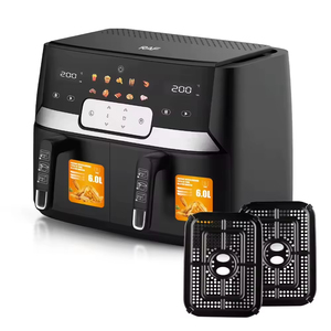 12L Multifunctional Healthy Oil Free Dual <b>Baskets</b> Digital <b>Air</b> <b>Fryer</b> Oven Electric Smart <b>Air</b> <b>Fryer</b> With <b>2</b> Independent <b>Baskets</b> - Product Image 4