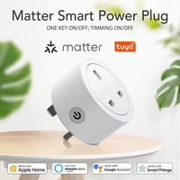 Prise murale intelligente WiFi SLS Tuya Matter UK 16A avec surveillance de la puissance, mesure de la consommation d'énergie, contrôle à distance via application