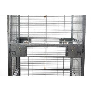 Büyük ferforje kuş kafesi akrilik asılı standı katlanabilir çevre dostu kuş kafesleri papağanlar için hayvan desen kapalı/açık - Product Image 2