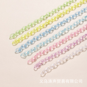 Chaîne transparente en acrylique 50cm, accessoires de bijoux DIY pour téléphone, sac, masque, bracelet, vente en gros - Product Image 5