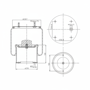Soffietti, Sospensioni Pneumatiche Adatte per Molle ad Aria BPW 277.4.521 - Product Image 1