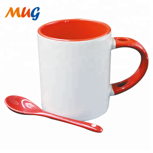 <span class=keywords><strong>Taza</strong></span> de promoción de <span class=keywords><strong>taza</strong></span> de sublimación de cerámica colorida de 11oz <span class=keywords><strong>con</strong></span> parche de caja blanca y cuchara - Product Image 4